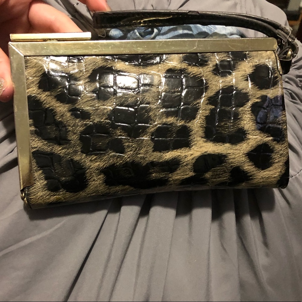 Anne Klein leopard wallet